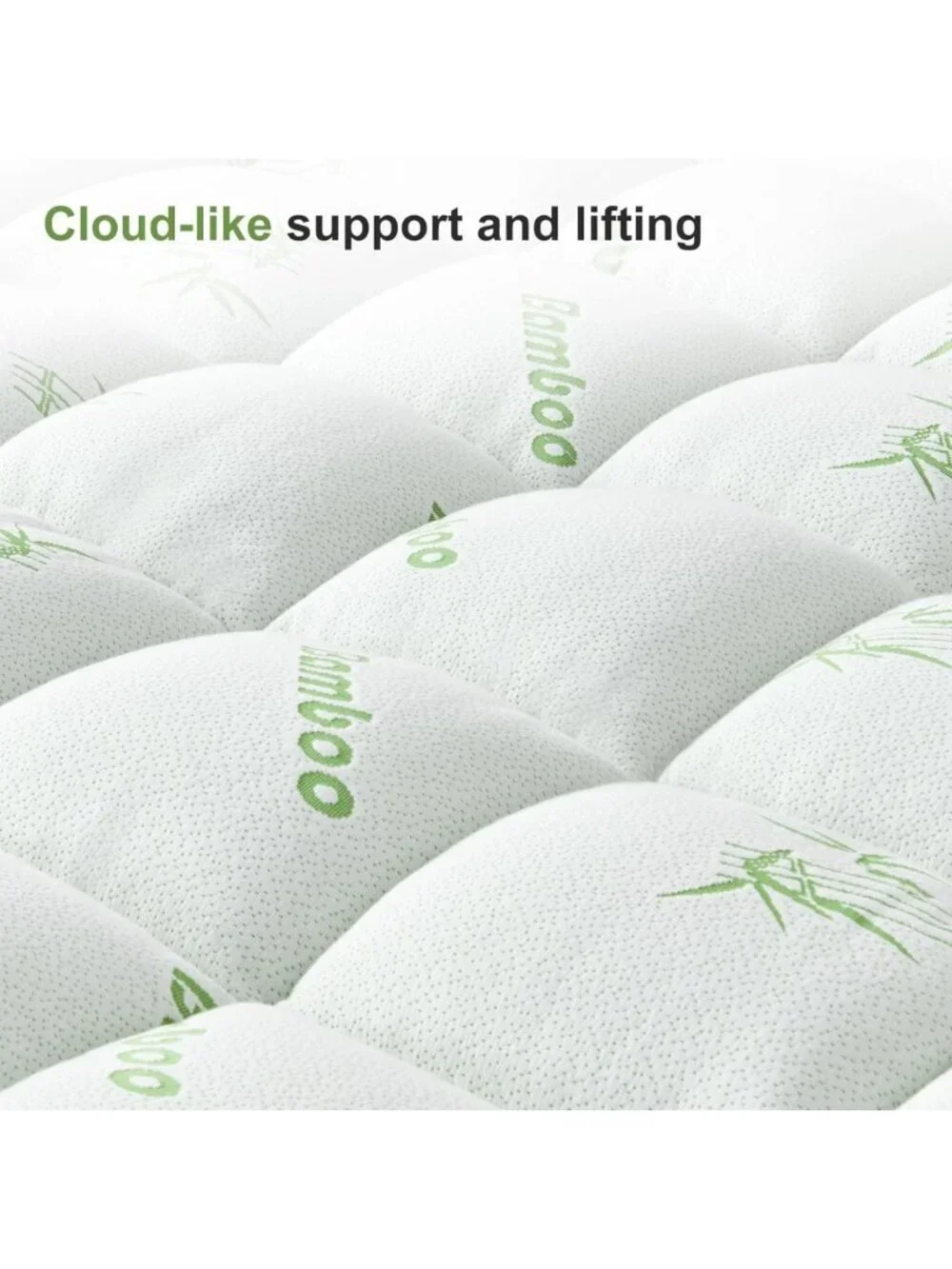 Queen Mattress Topper - Soft Bamboo Pillow Top, Cooling Protector, Deep Pocket